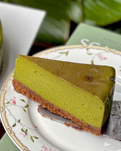 Baked Matcha Cheesecake